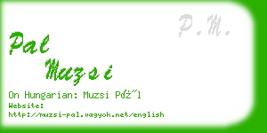 pal muzsi business card